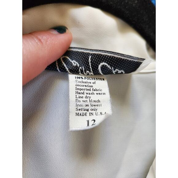 Vintage Kathy Che White Beaded Blouse-12 - Picture 7 of 8